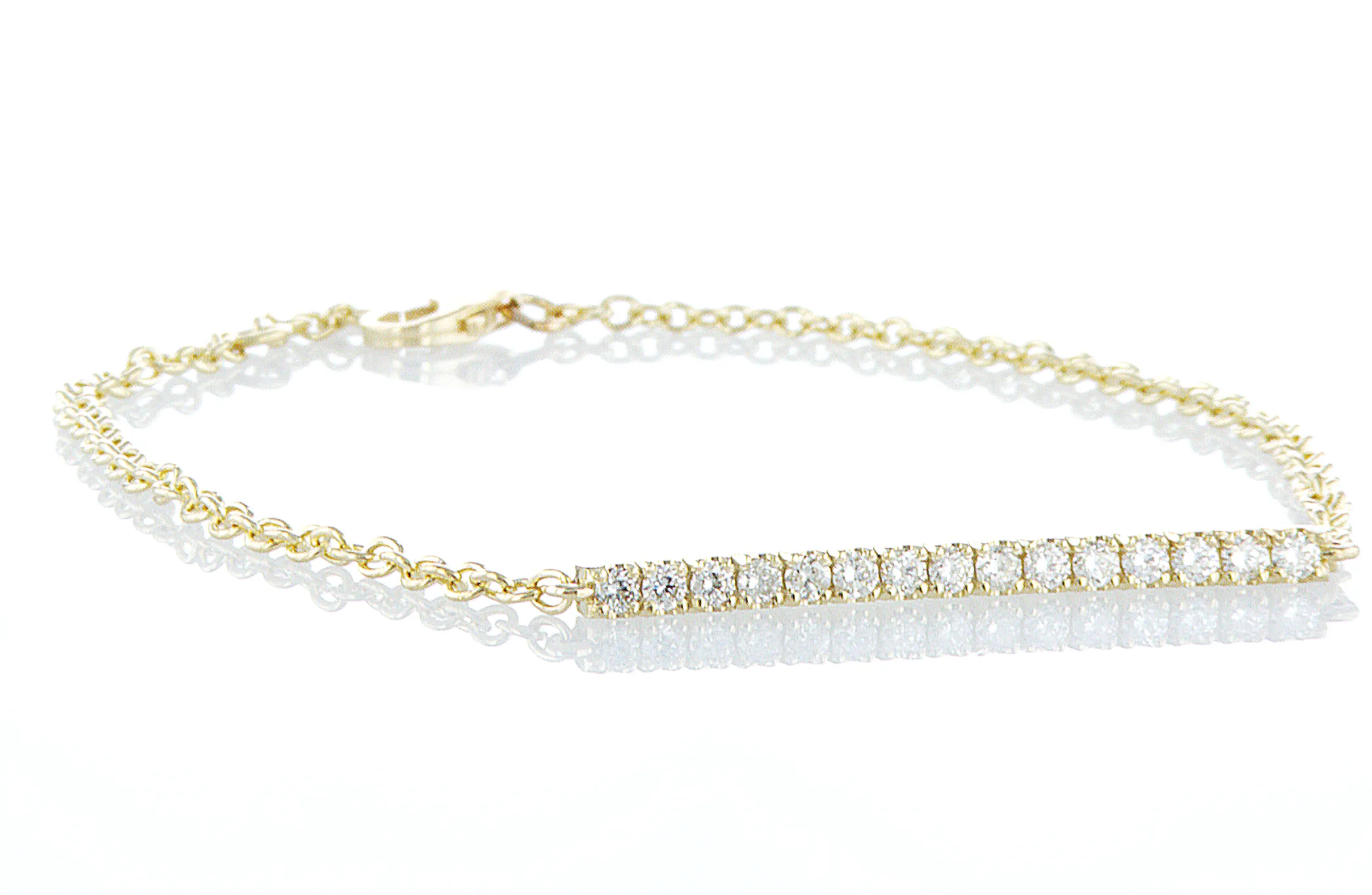 Delicate Diamond Bar Bracelet