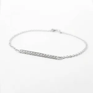Delicate Diamond Bar Bracelet