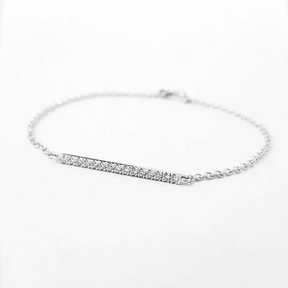 Delicate Diamond Bar Bracelet