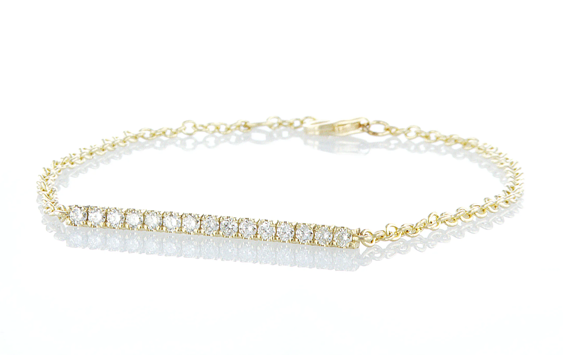 Delicate Diamond Bar Bracelet