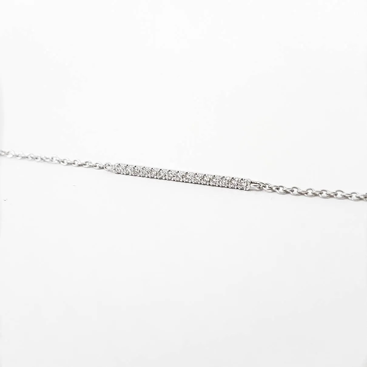 Delicate Diamond Bar Bracelet