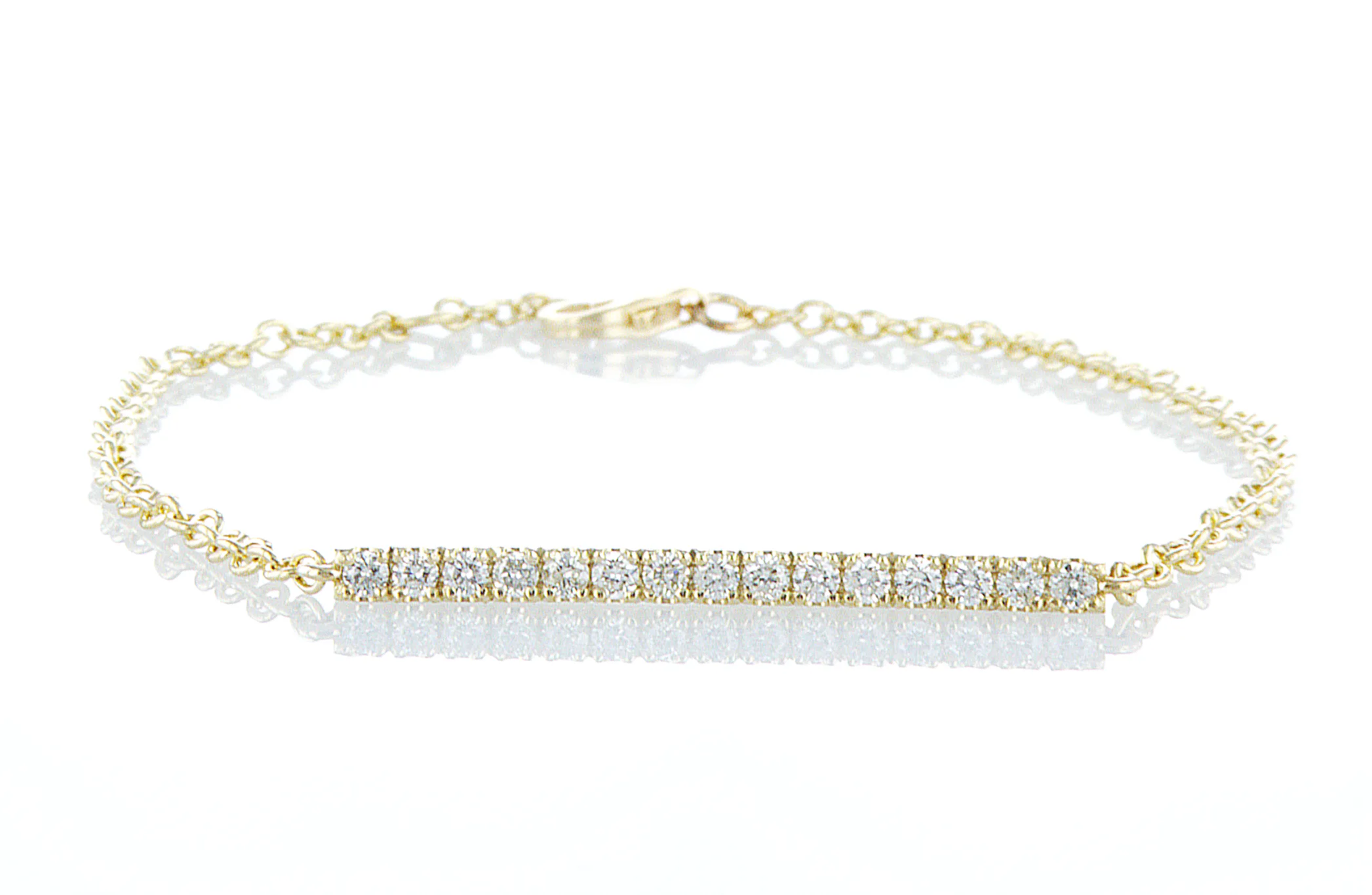 Delicate Diamond Bar Bracelet