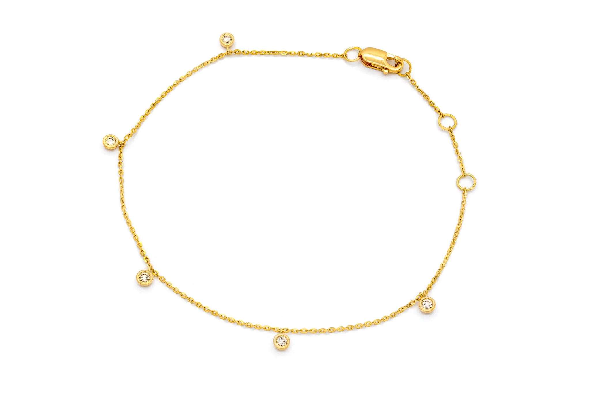 Delicate Diamond Dangle Bracelet