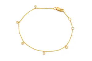 Delicate Diamond Dangle Bracelet