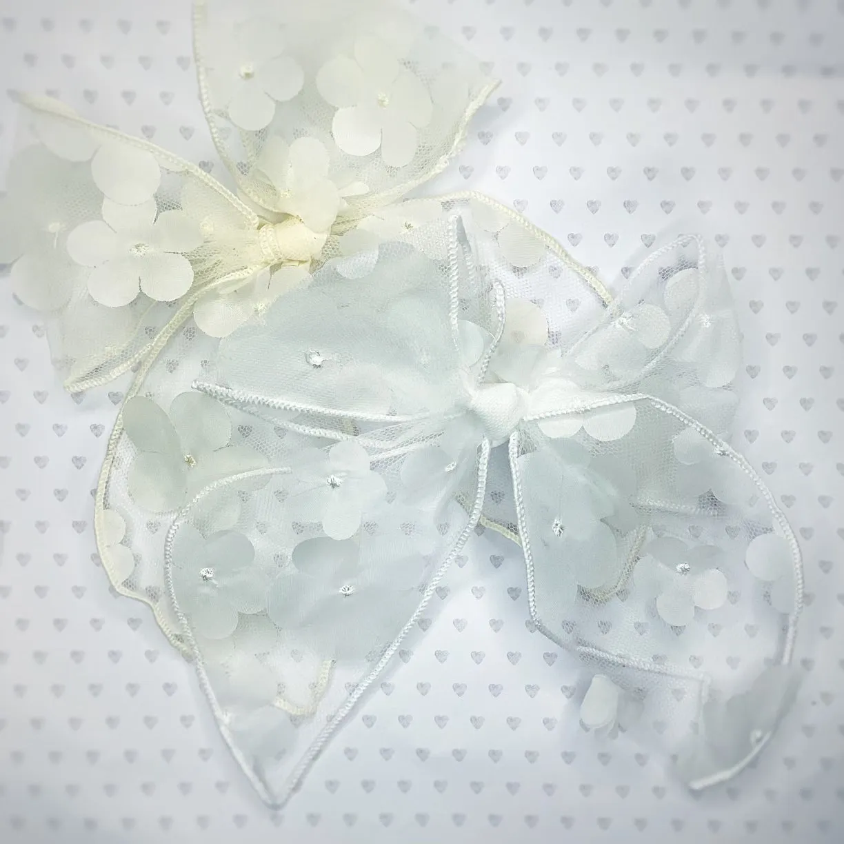 Delicate Floral Organza Pre-Tied Bow Strip Collection