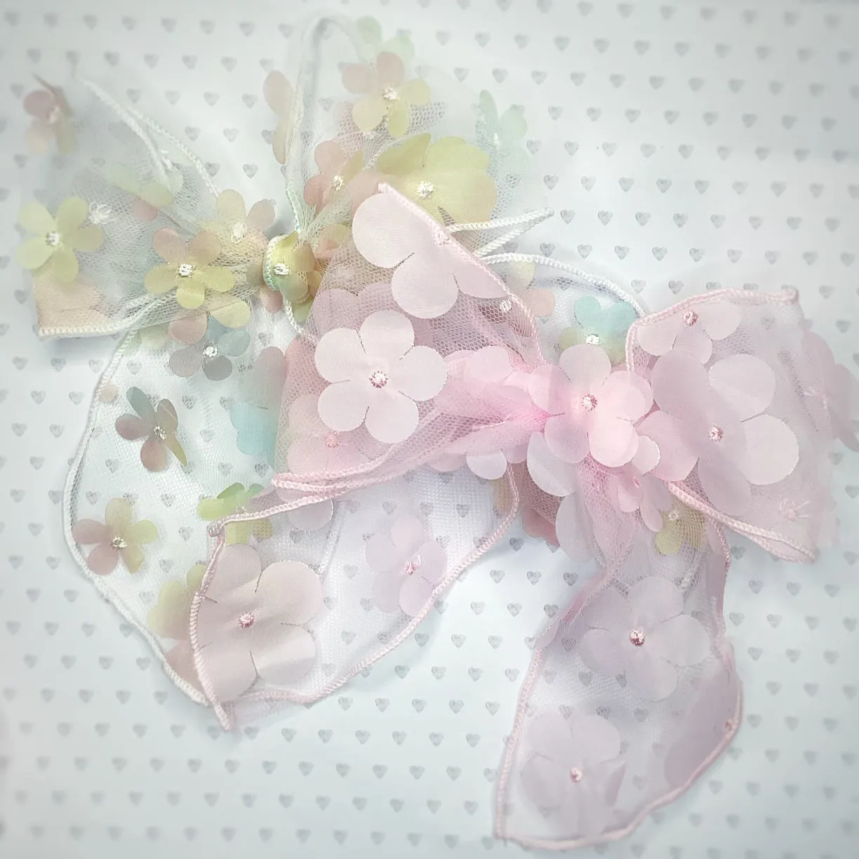 Delicate Floral Organza Pre-Tied Bow Strip Collection