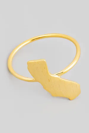 Delicate Golden California Ring