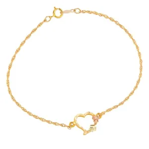 Delicate Heart - Black Hills Gold Bracelet