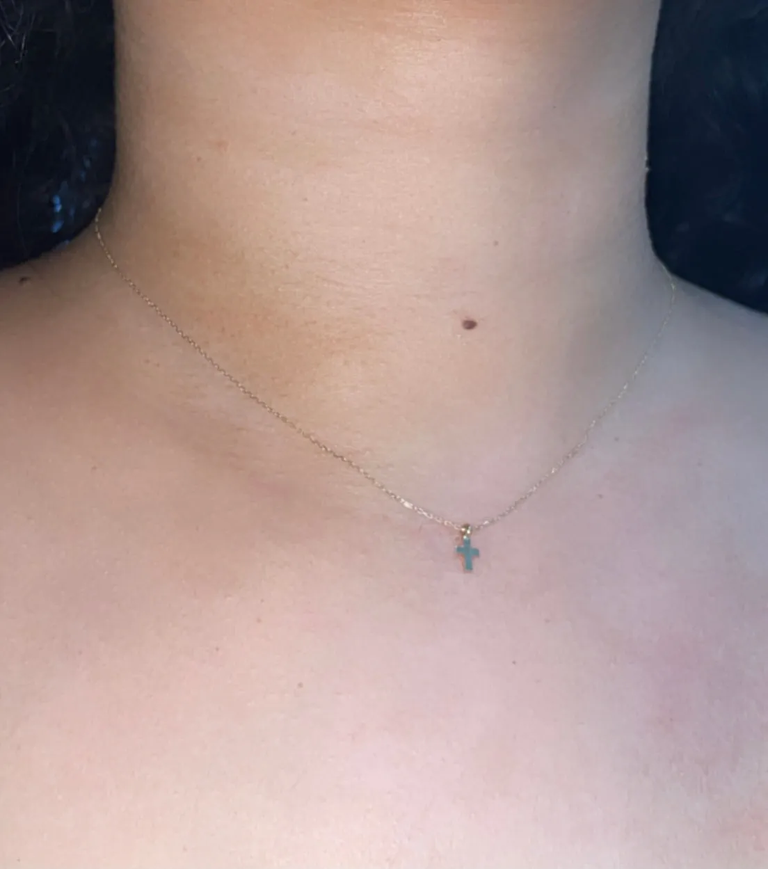 Delicate Mini Cross Necklace - 61957