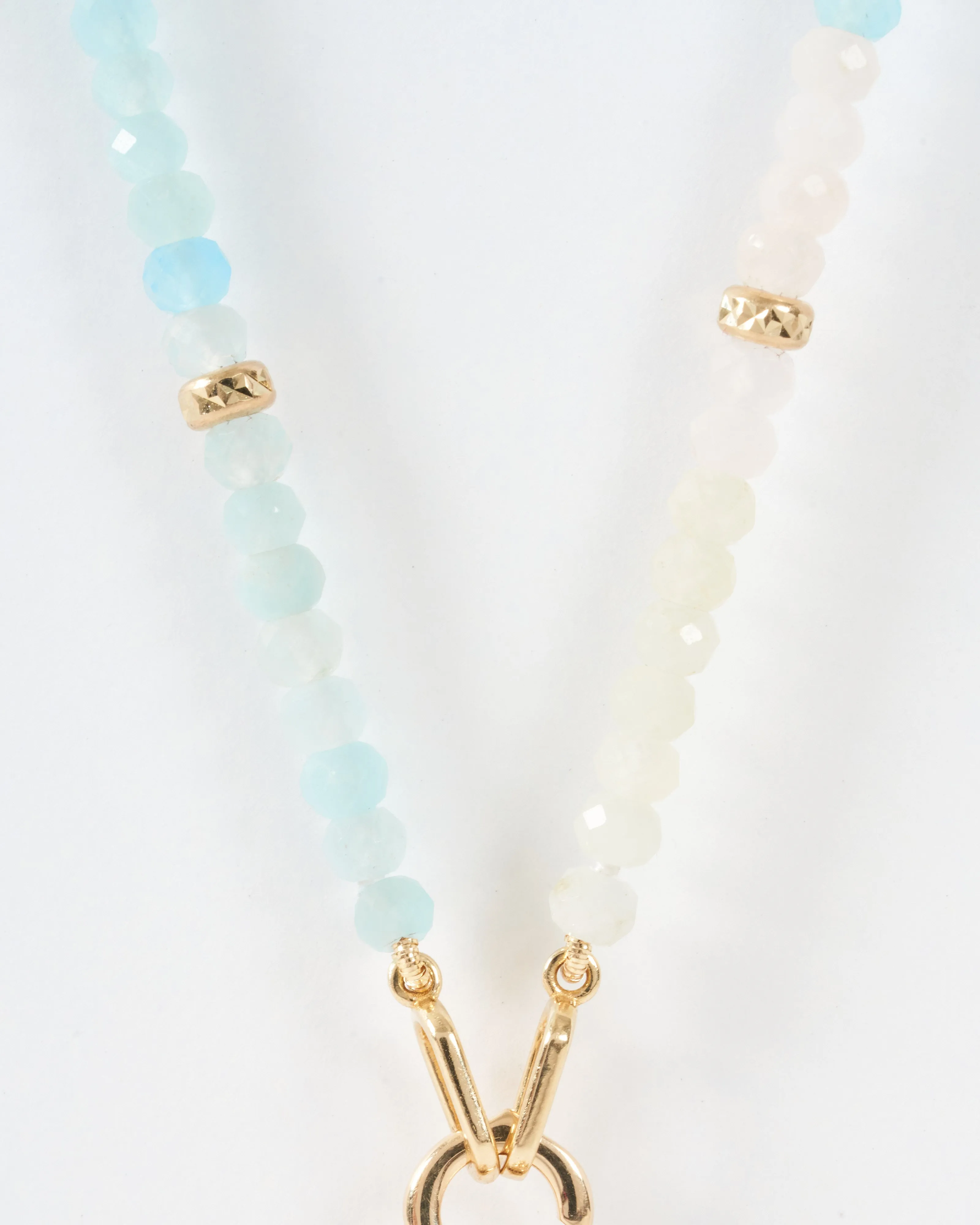 delicate morganite beaded chain