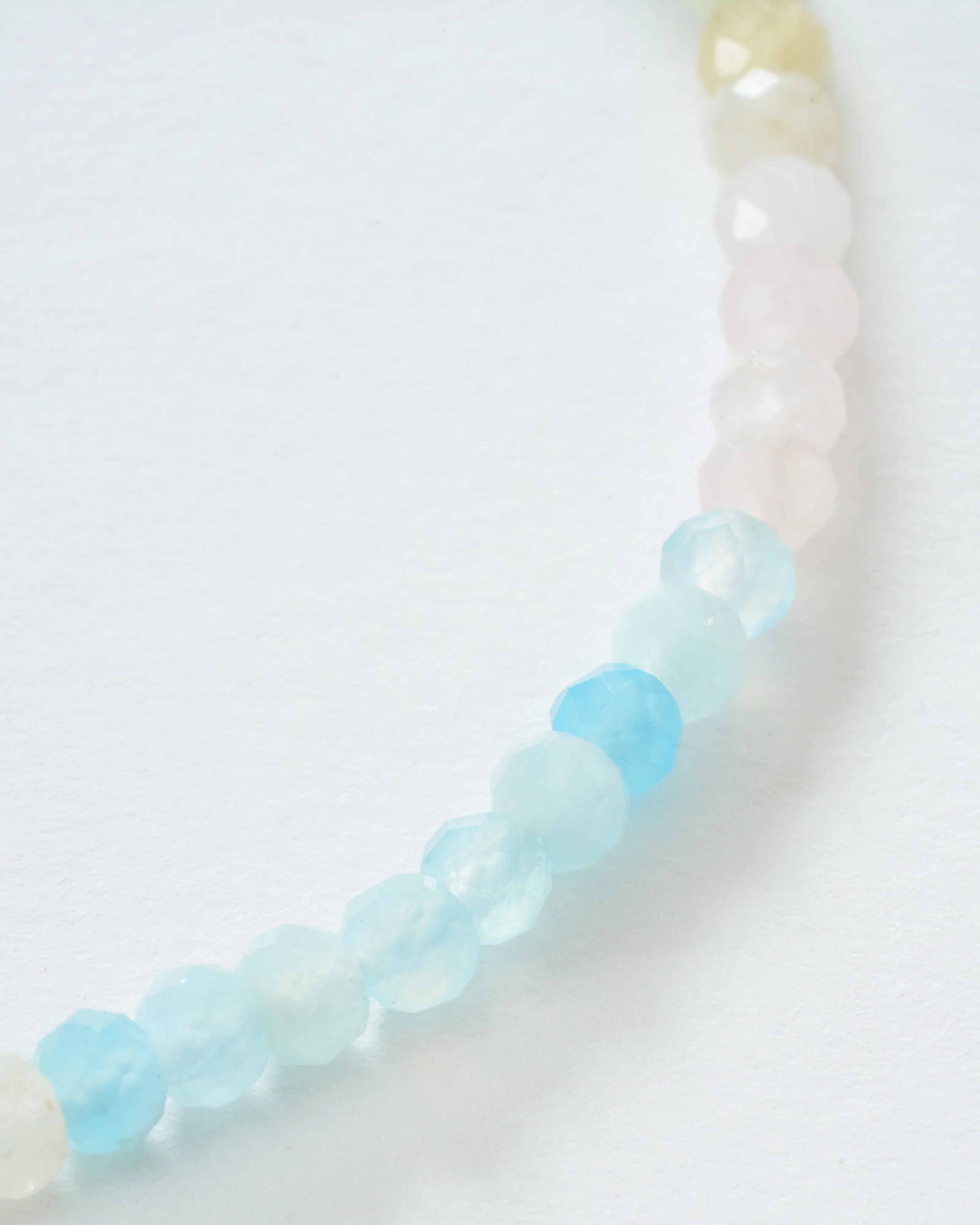 delicate morganite beaded chain