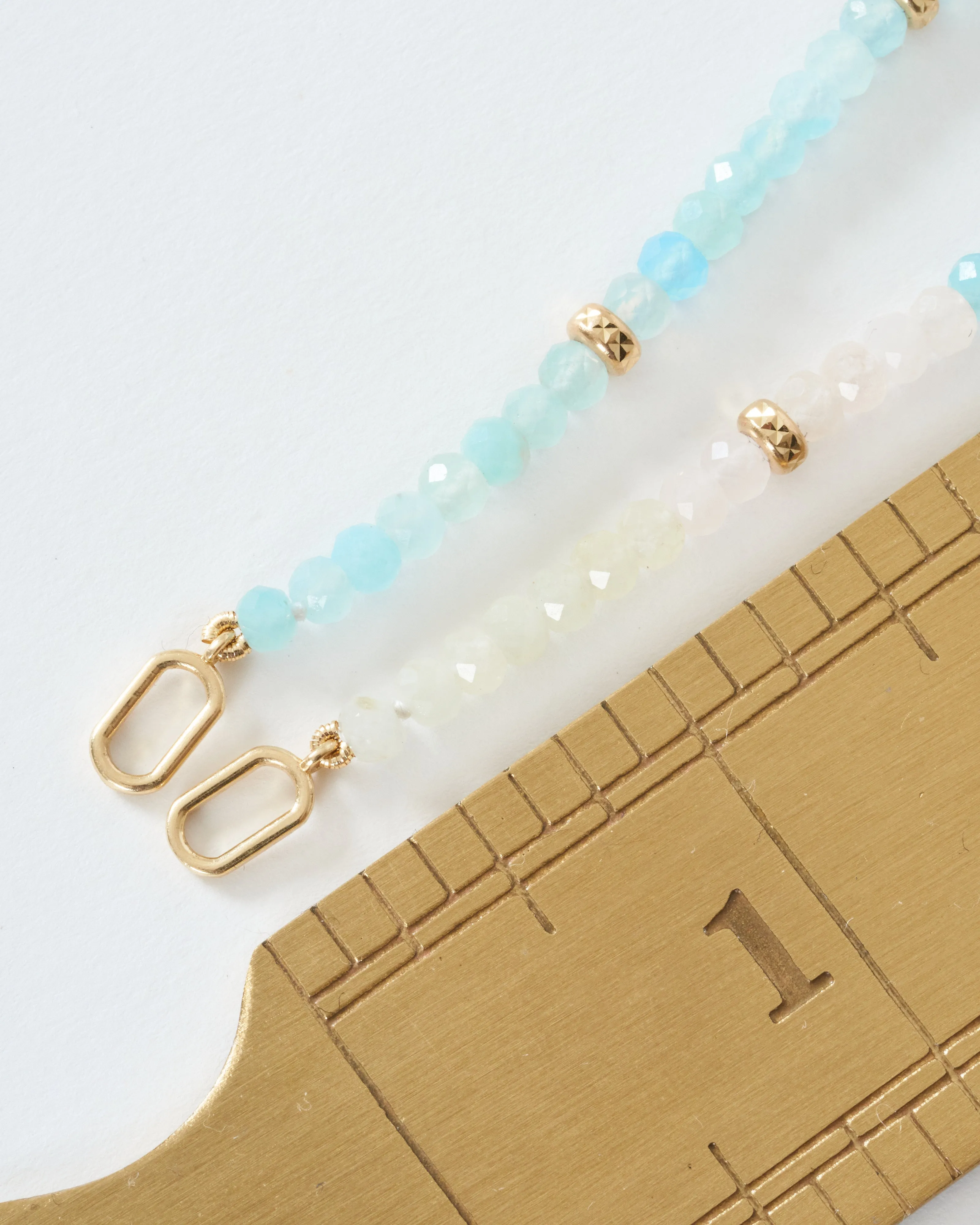delicate morganite beaded chain