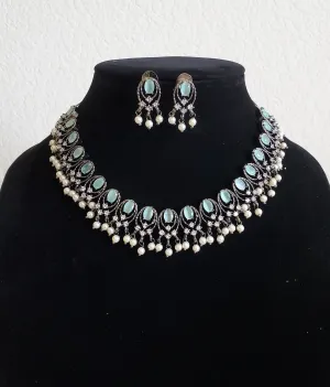 Delicate Necklace With Oxidised Plating