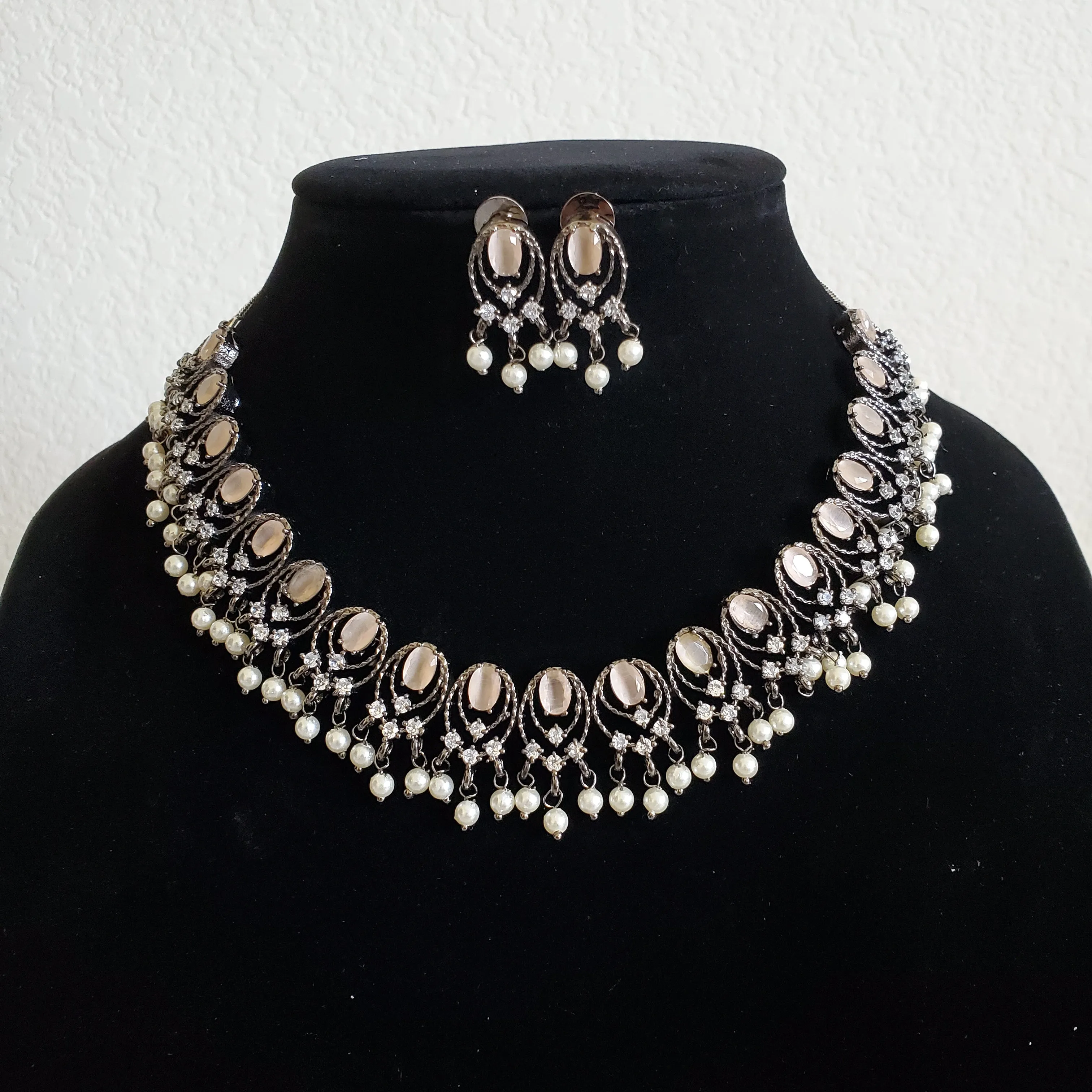 Delicate Necklace With Oxidised Plating