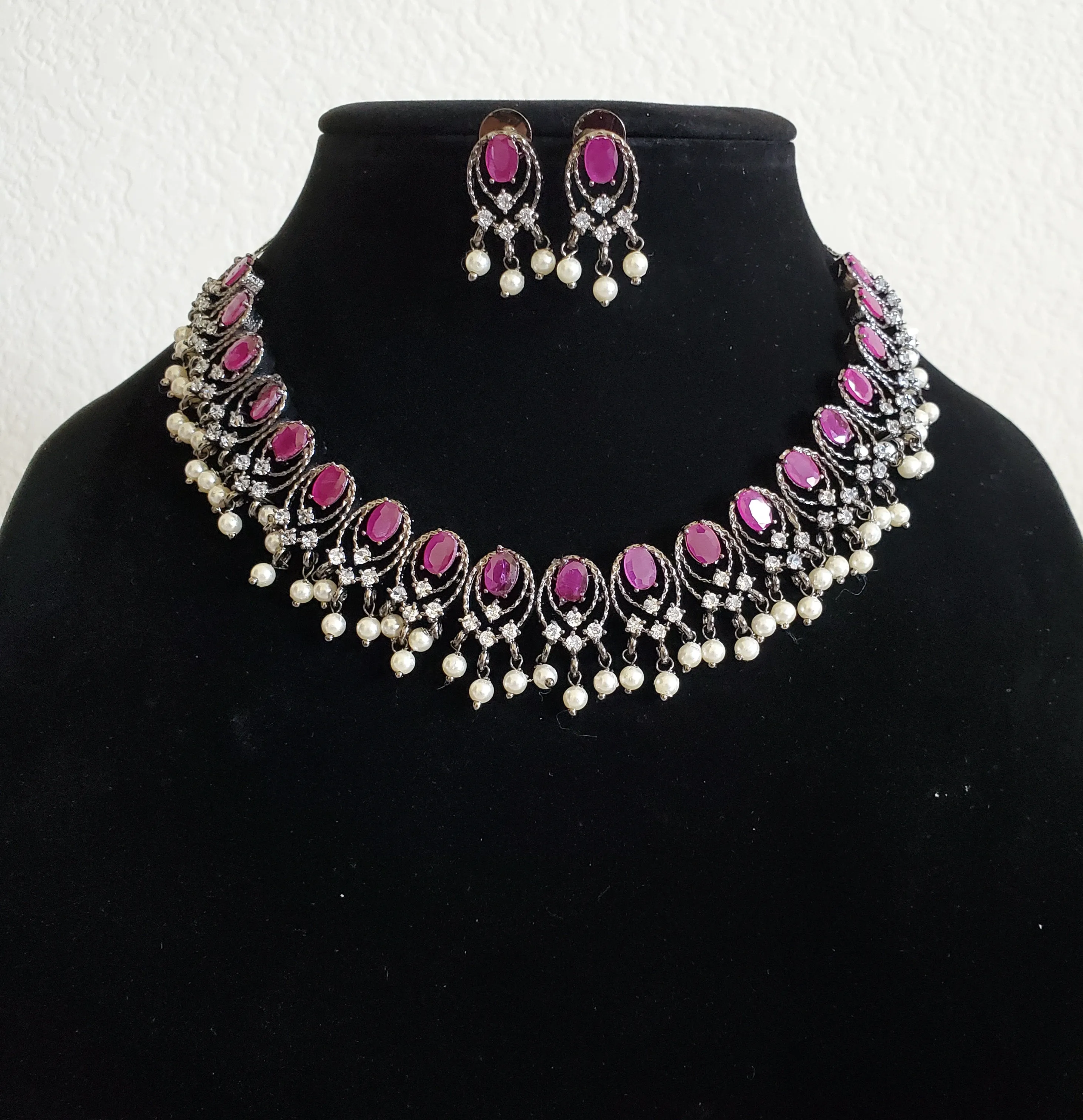 Delicate Necklace With Oxidised Plating