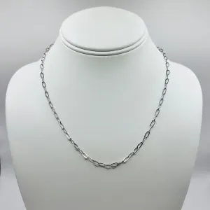 Delicate Paperclip Chain Silver
