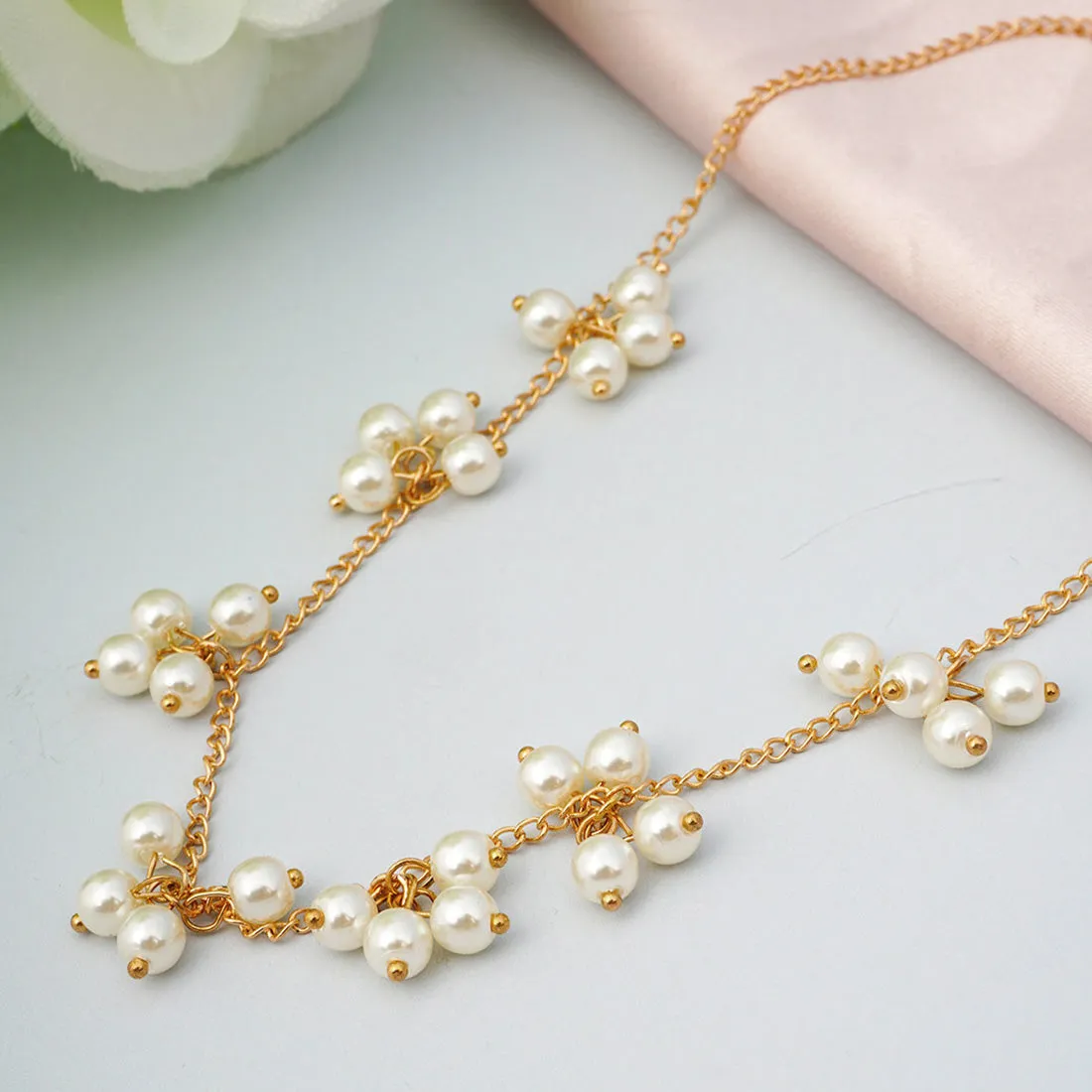 Delicate Pearl Cluster Necklace