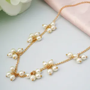 Delicate Pearl Cluster Necklace