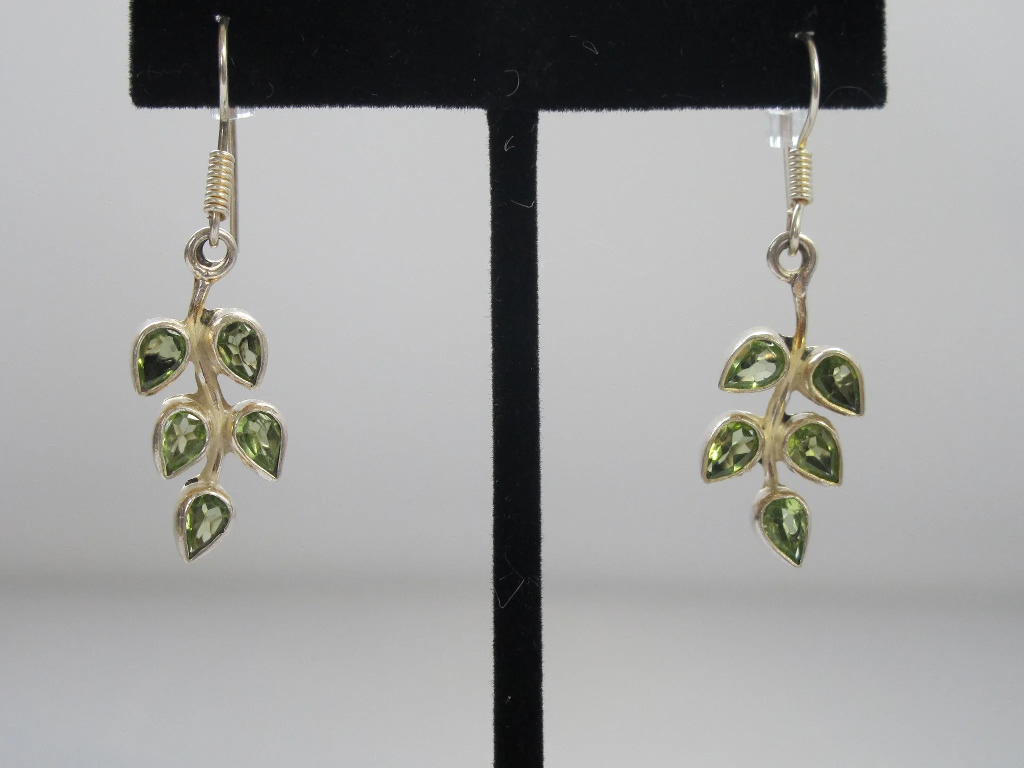 Delicate Peridot Teardrop Earring Set