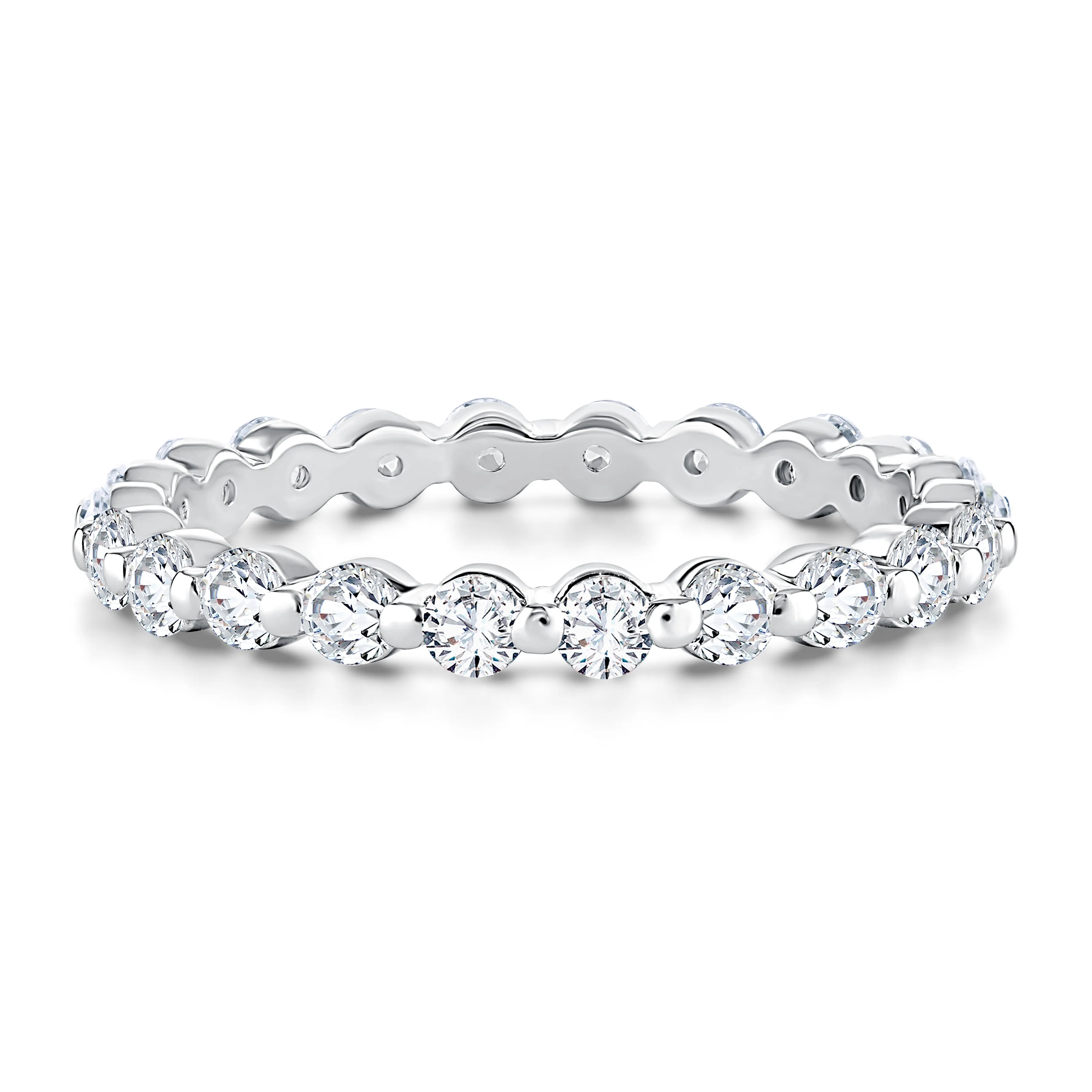 Delicate Round Diamond Eternity Band