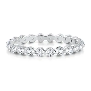 Delicate Round Diamond Eternity Band