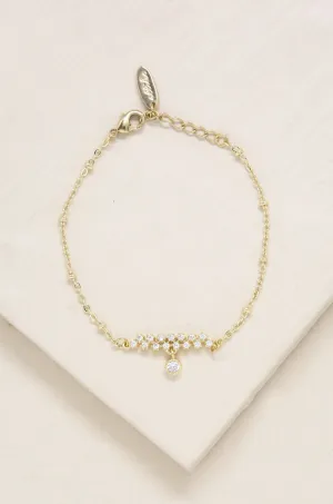 Delicate Shine 18k Gold Plated Bracelet with Crystals