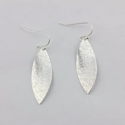 Delicate Silver and Gold Leaf Earrings