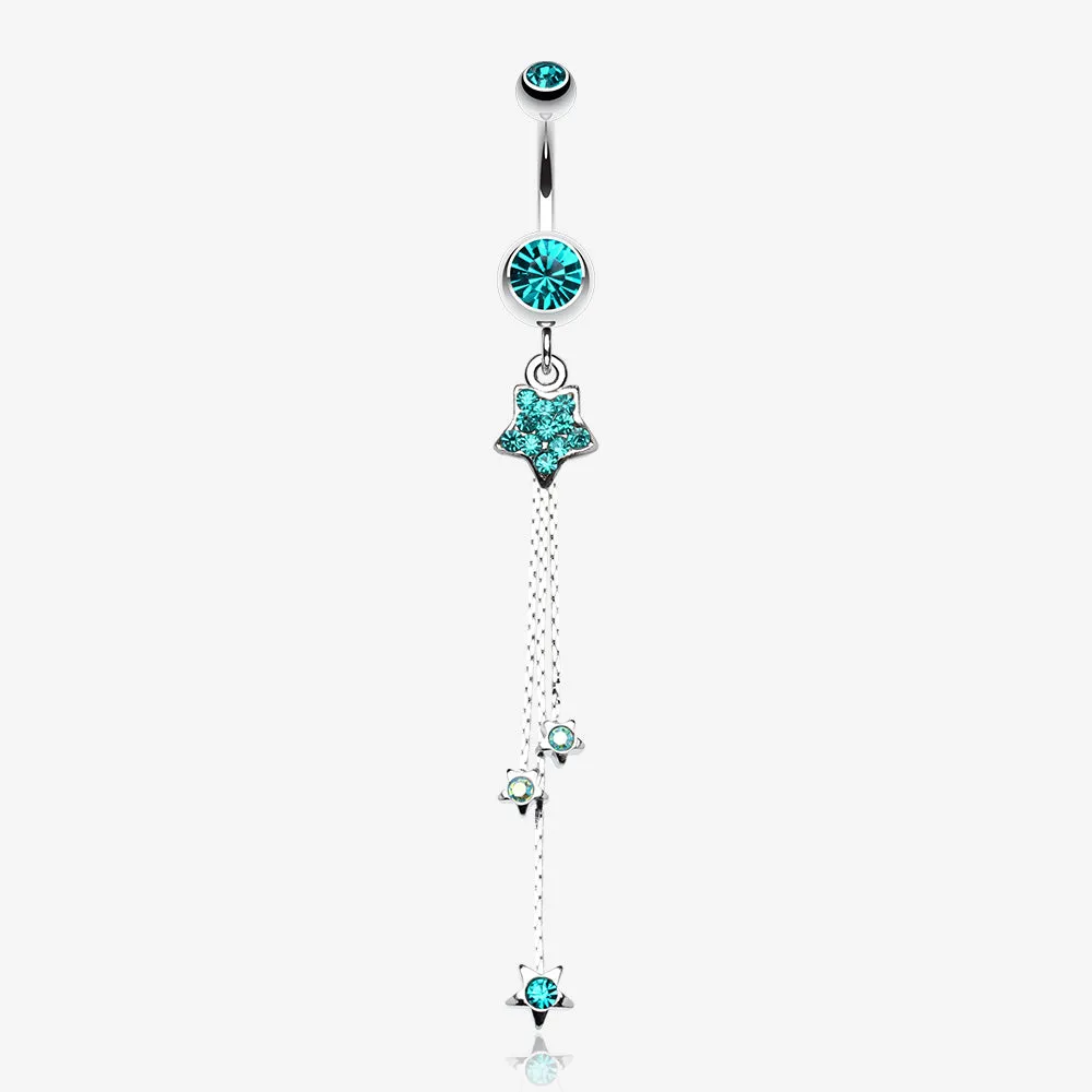 Delicate Star Sparkles Belly Ring