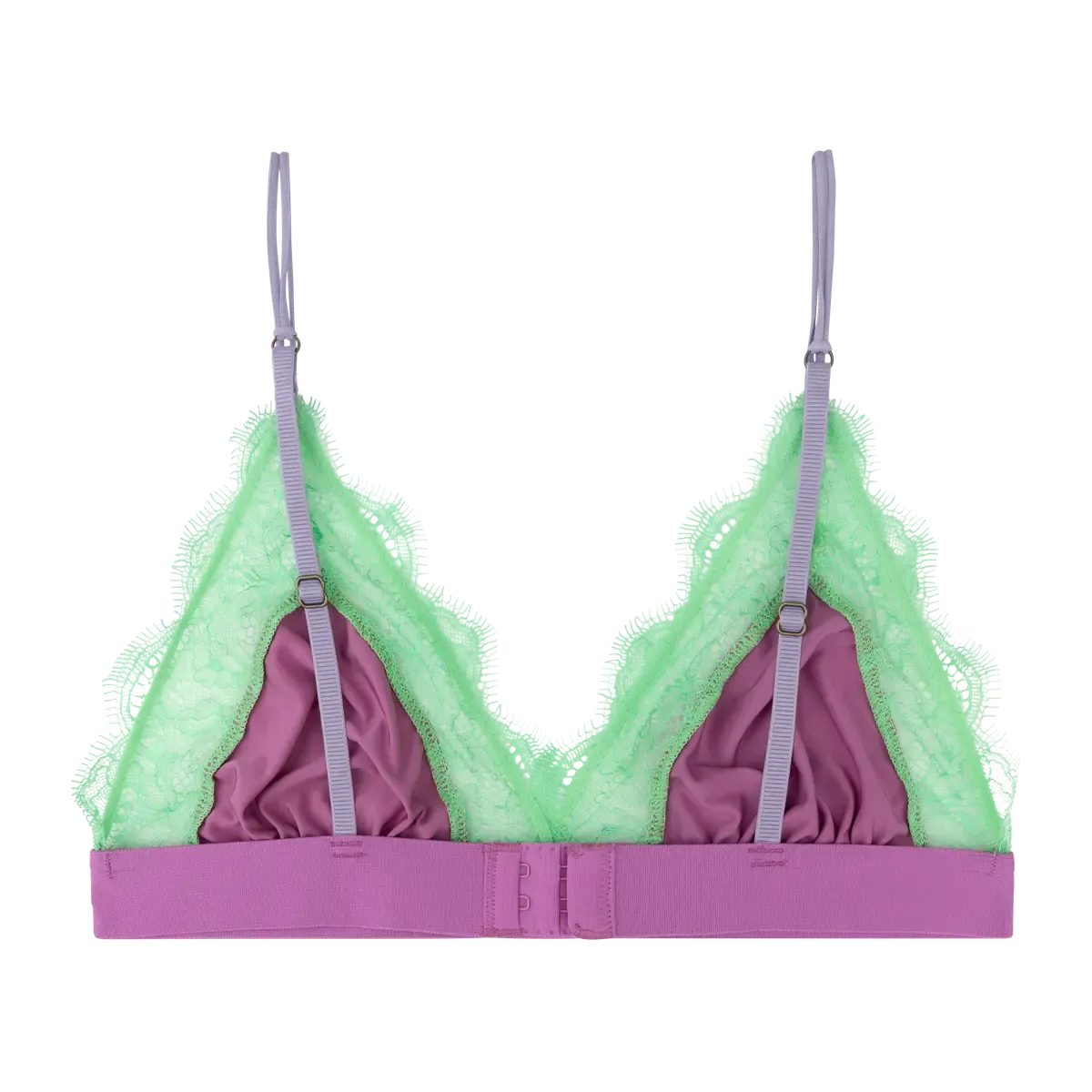 Delicate triangle bralette - LOVE LACE PURPLE