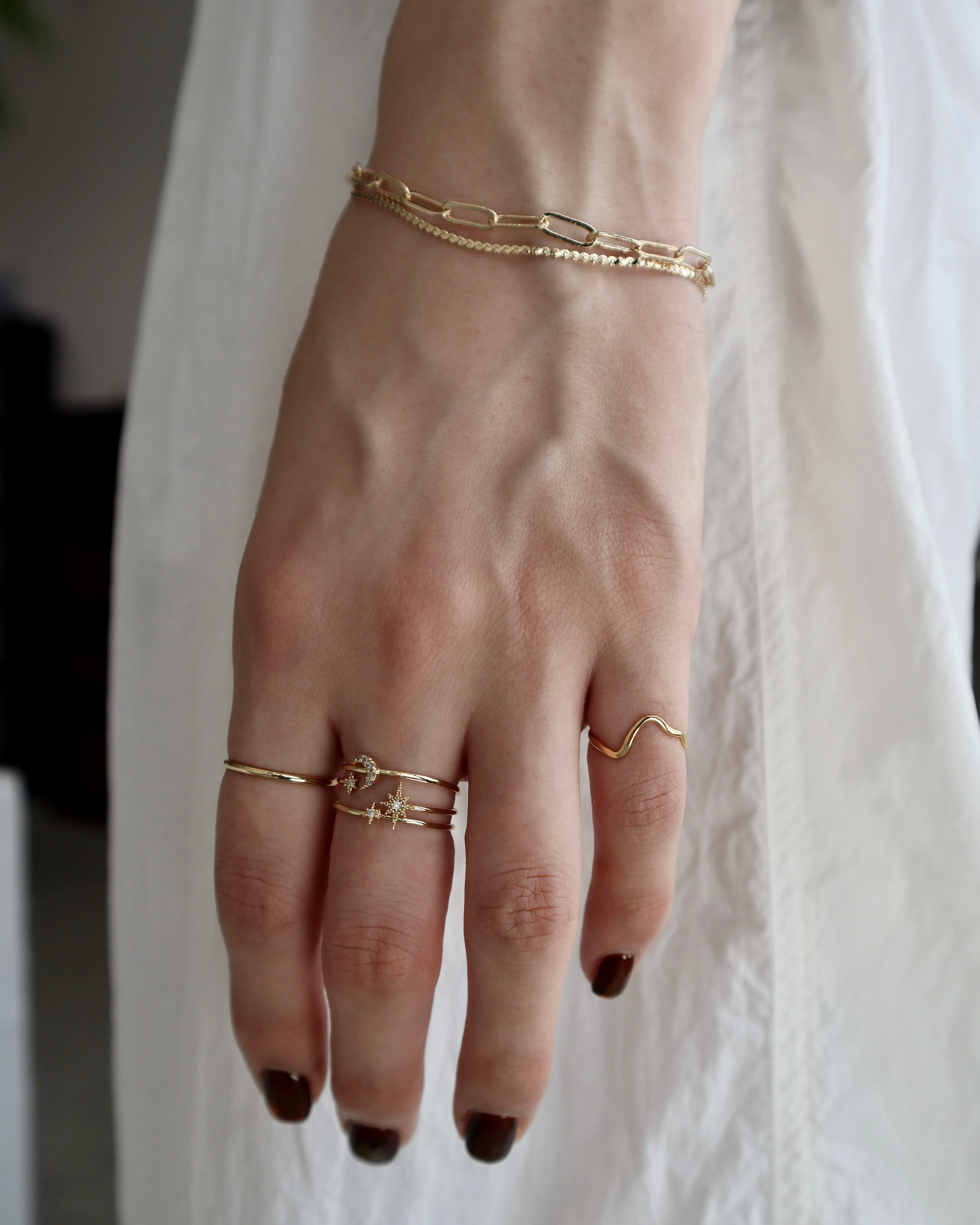 delicate wave ring
