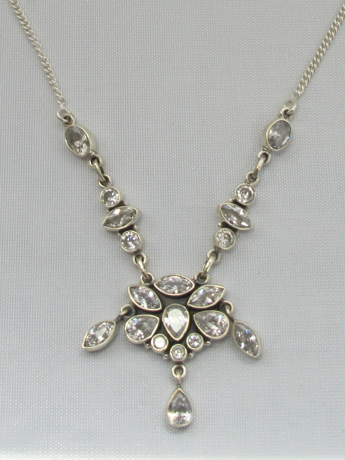Delicate White Topaz Necklace 1