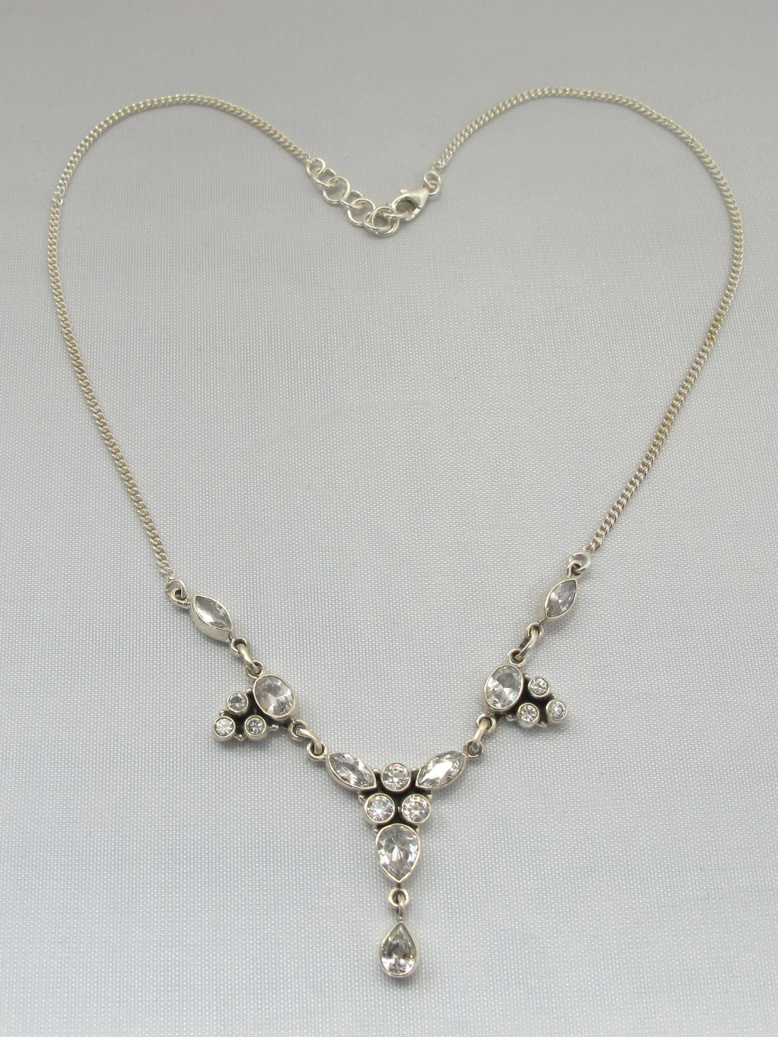 Delicate White Topaz Necklace 2