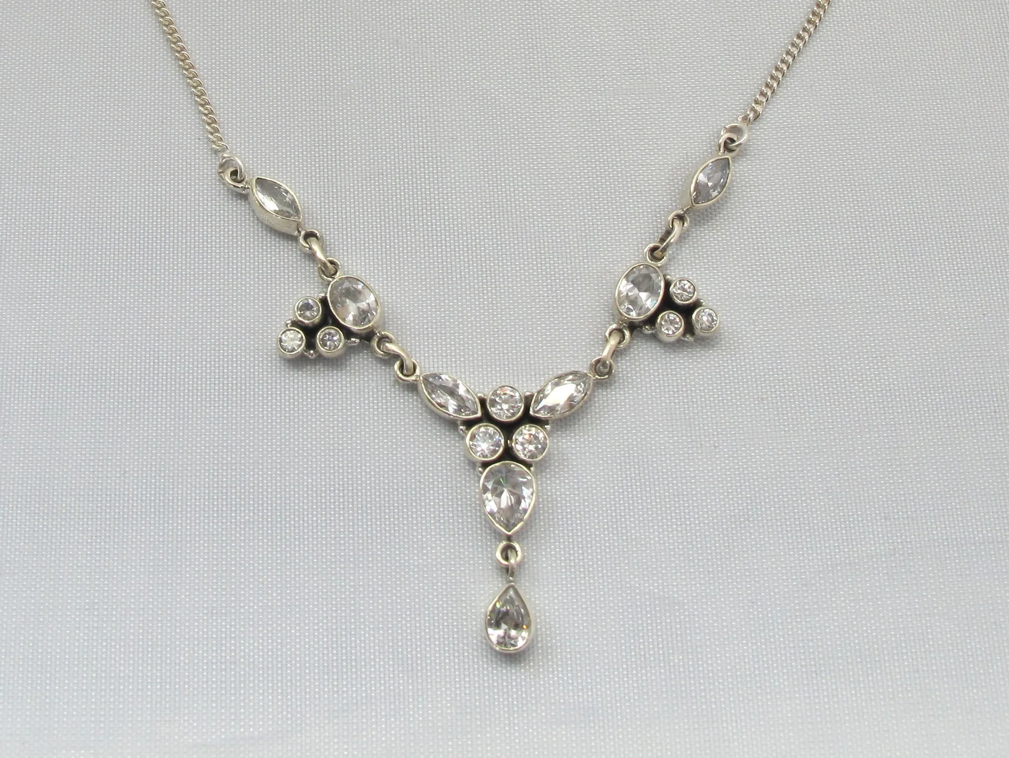 Delicate White Topaz Necklace 2