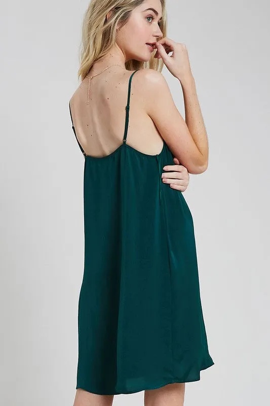 DESERT DAZE LACE SLIP DRESS GREEN