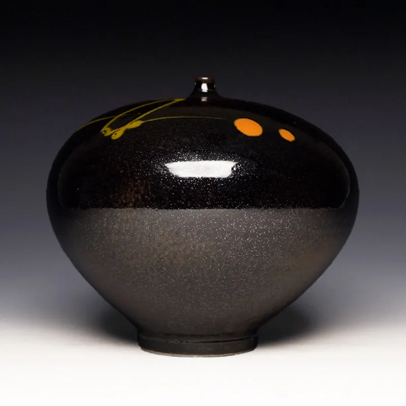 Diamond Black Decorated Bottle