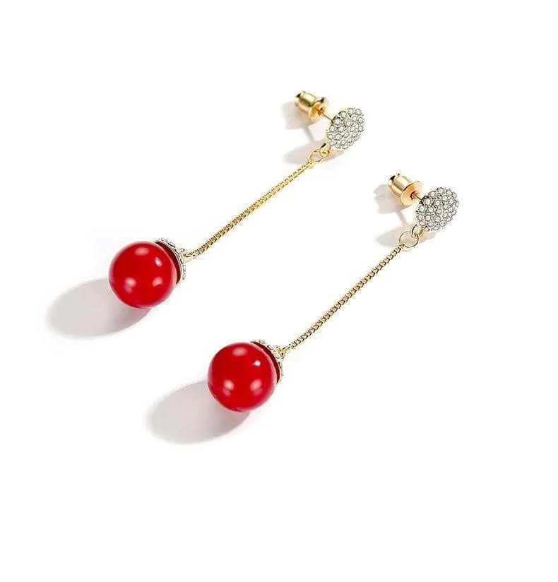 Diamond Delicate Detachable Pearl Earrings