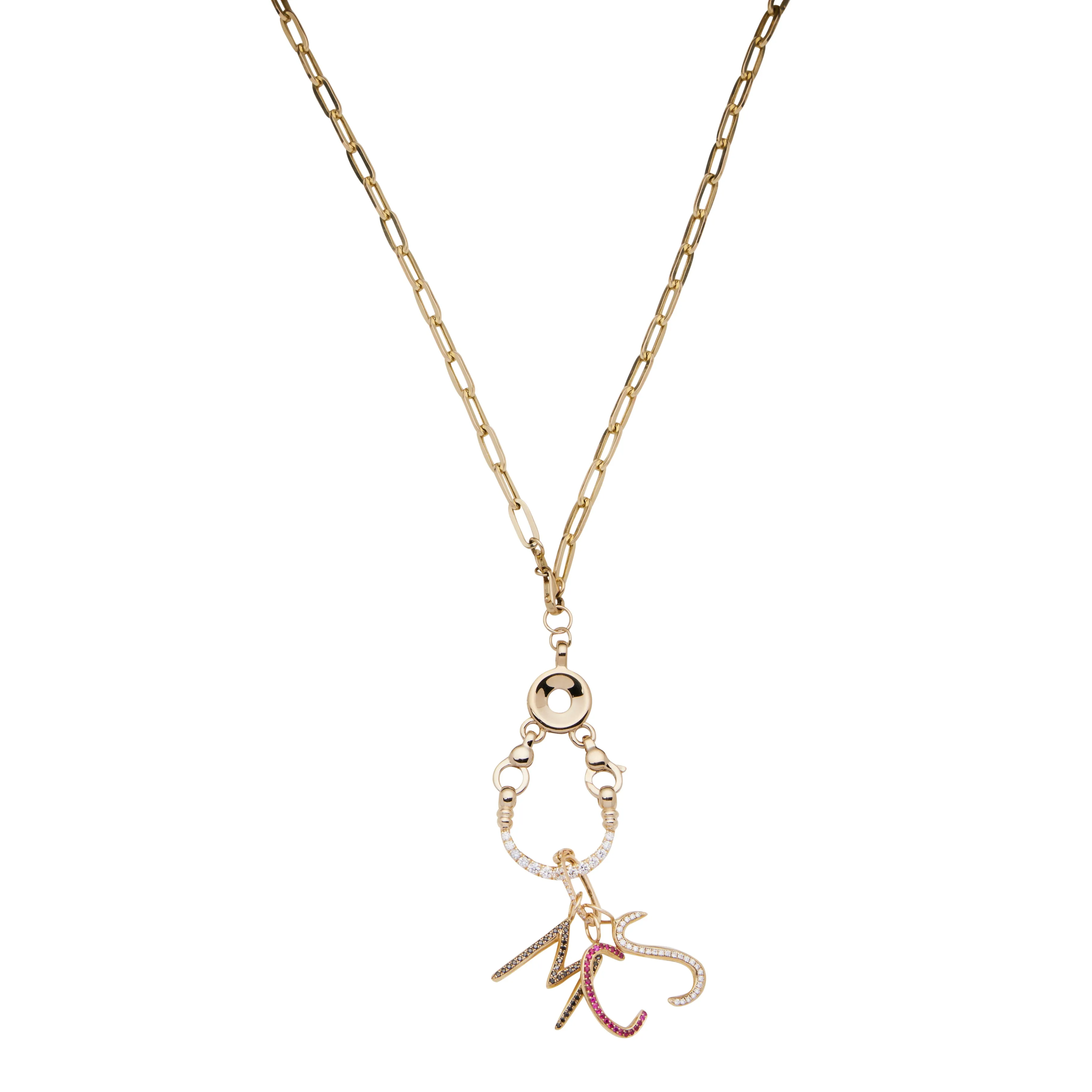 Diamond Horseshoe Locket - Gold