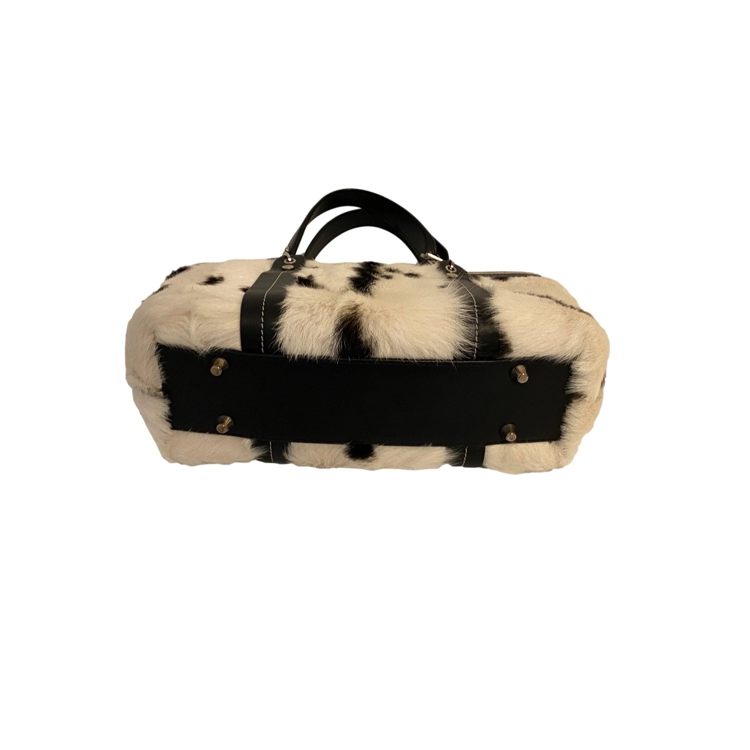 Dior Cow Print Top Handle Bag