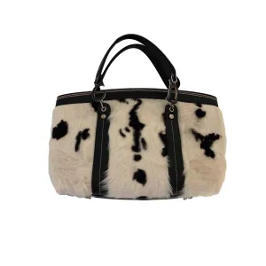 Dior Cow Print Top Handle Bag