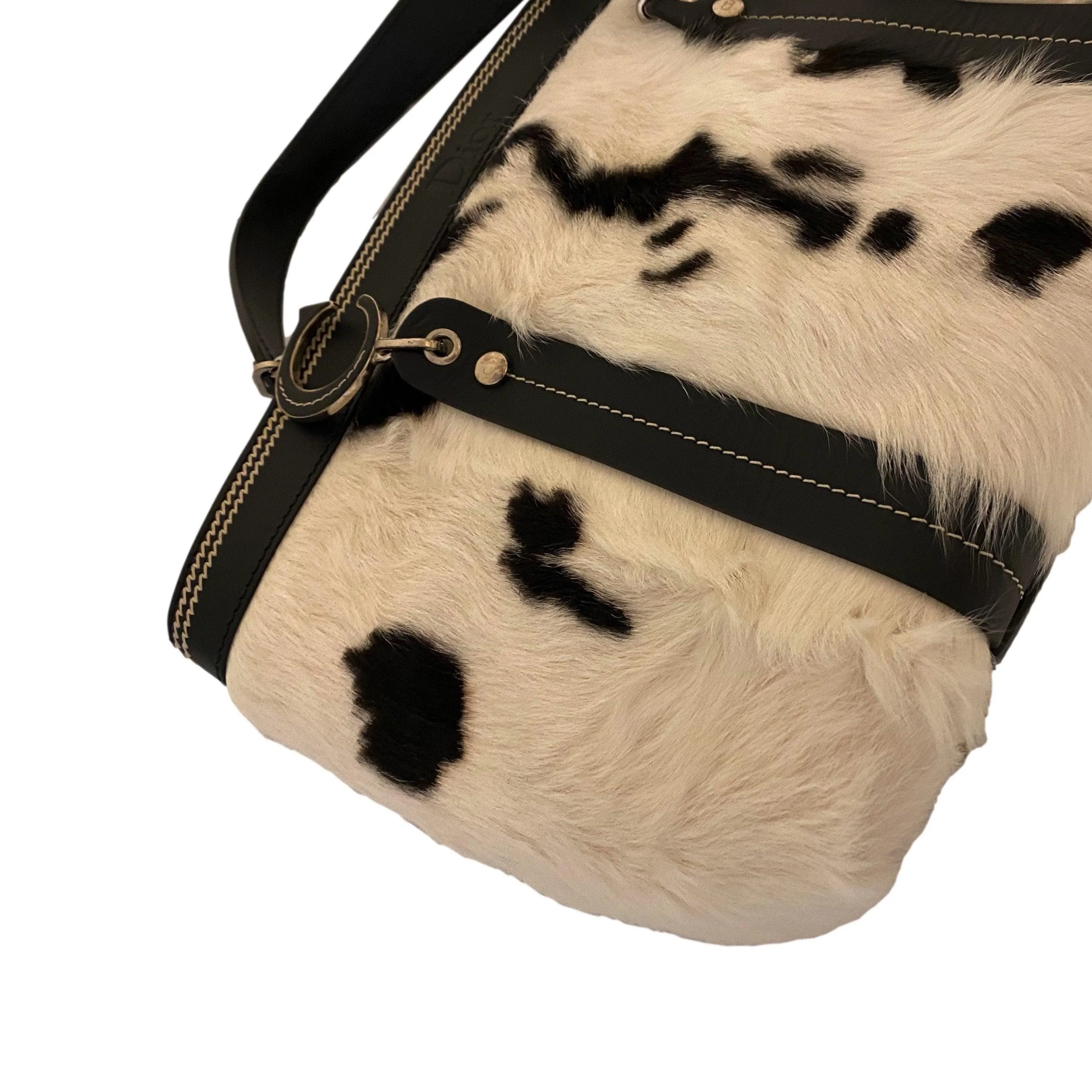 Dior Cow Print Top Handle Bag
