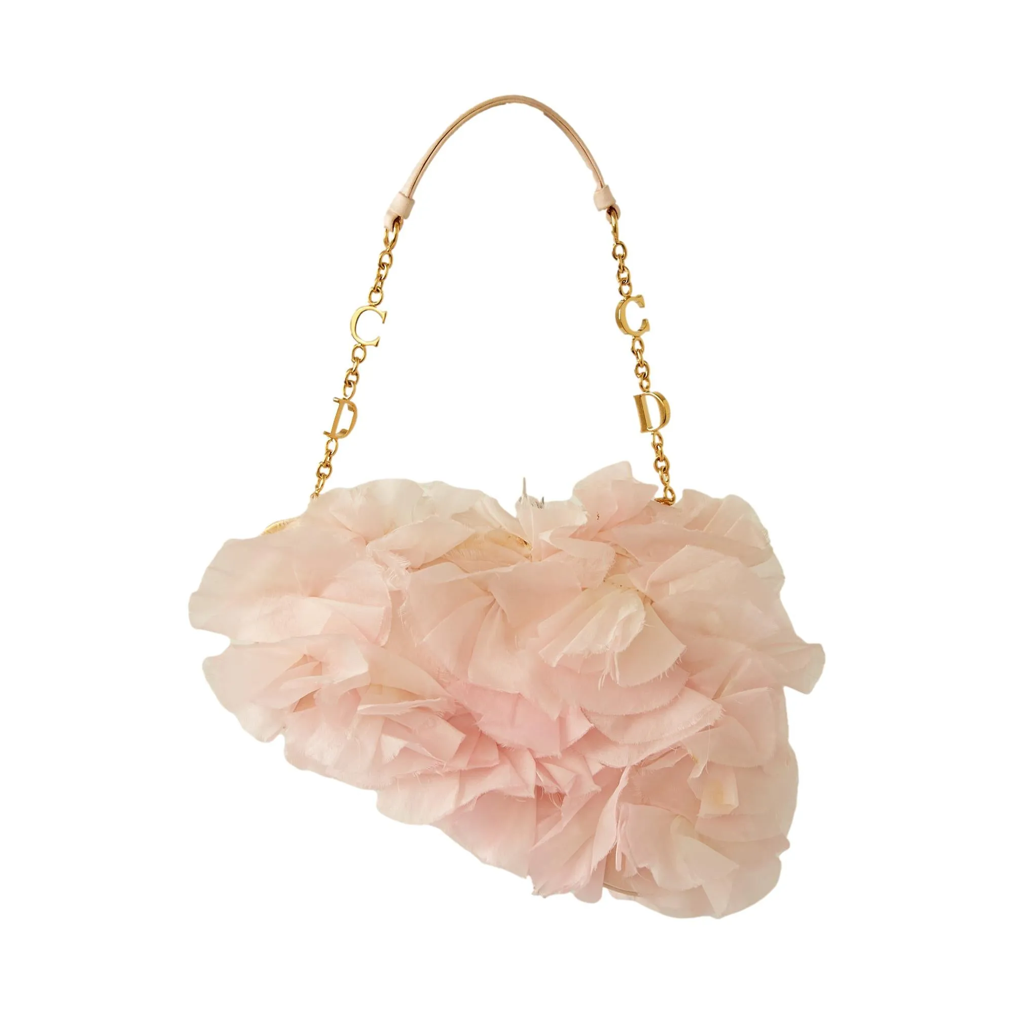 Dior Pink Mini Floral Saddle Bag