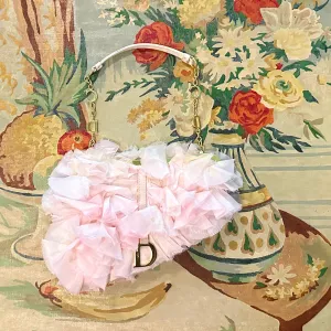 Dior Pink Mini Floral Saddle Bag