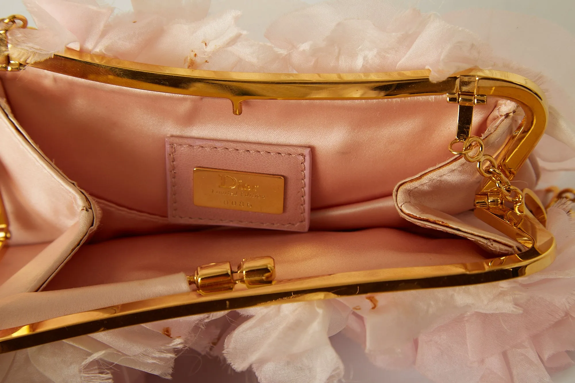Dior Pink Mini Floral Saddle Bag