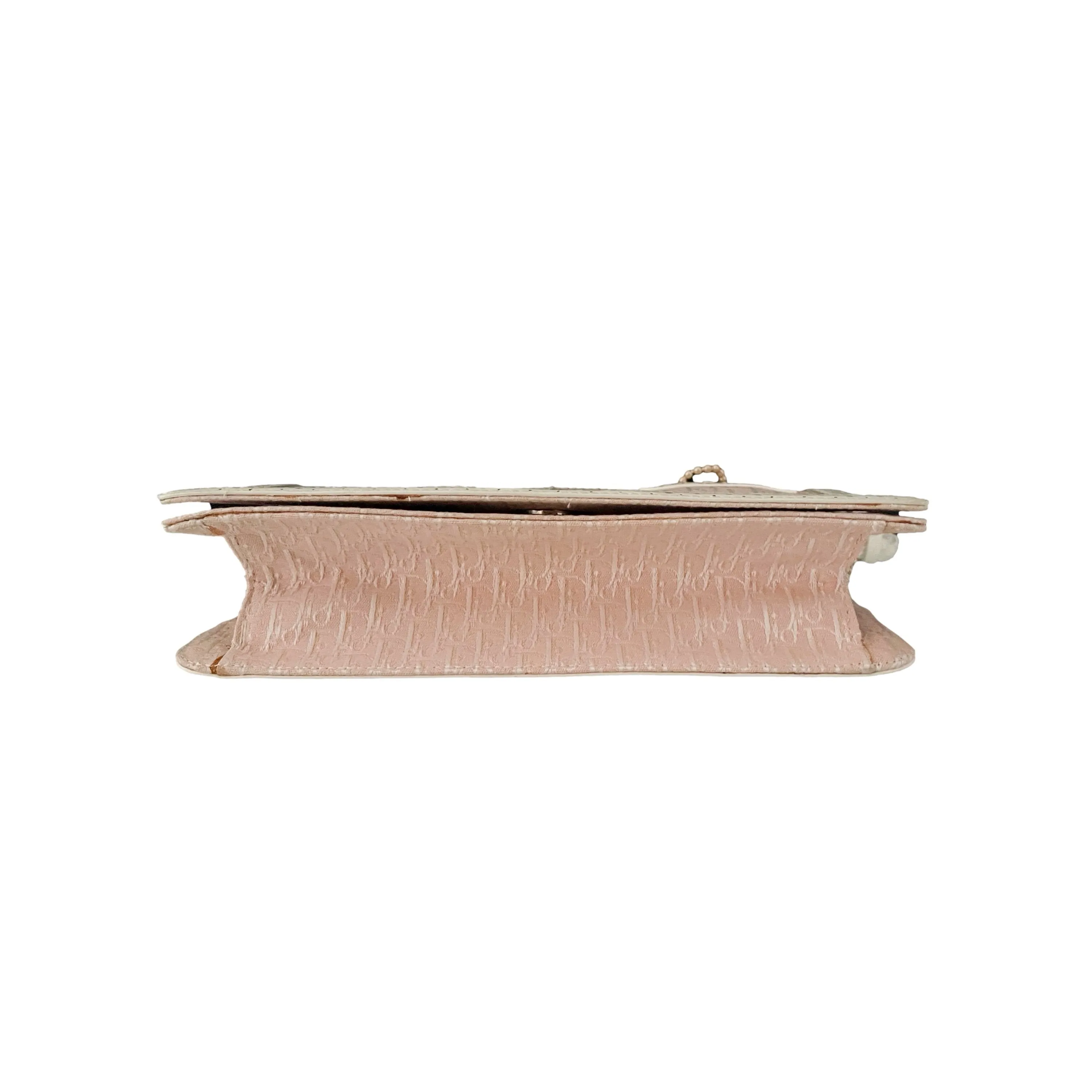 Dior Pink Monogram Braided Shoulder Bag