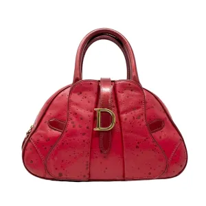 Dior Red Logo Top Handle Bag
