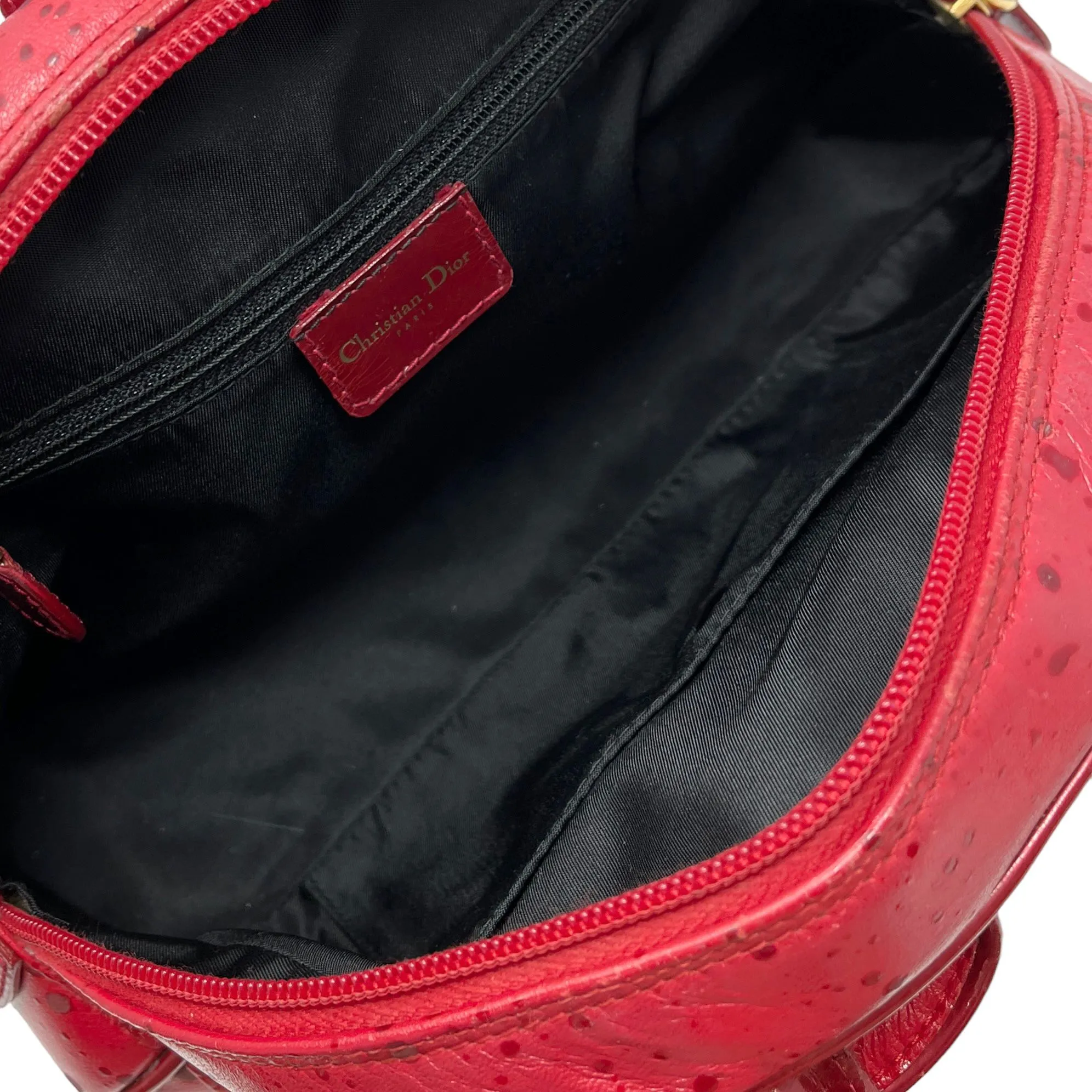 Dior Red Logo Top Handle Bag