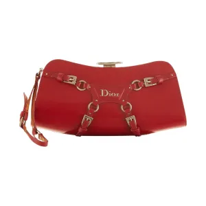 Dior Red Mini Bondage Wristlet