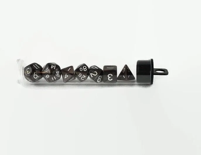 dnd mini dice set, dark brown