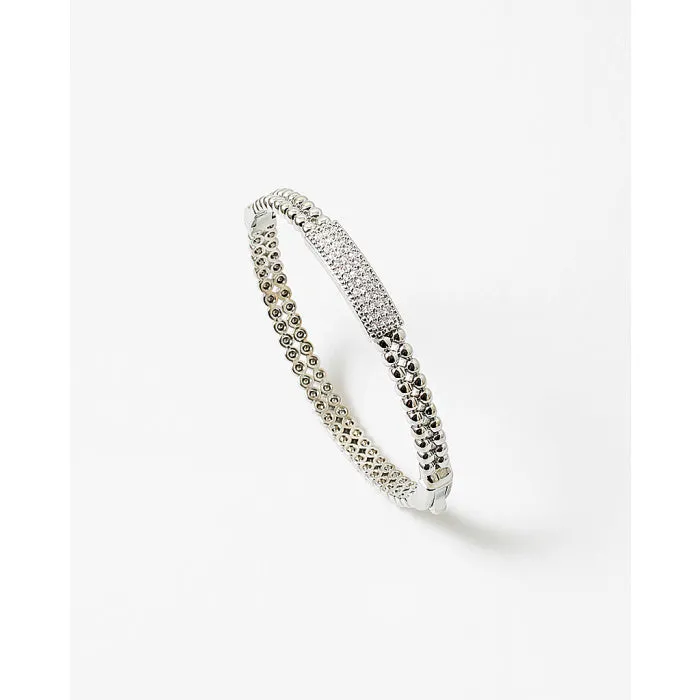 Double Beaded Bangle - Gold or Silver