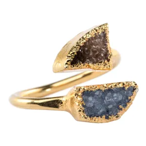 Double Freeform Druzy Ring